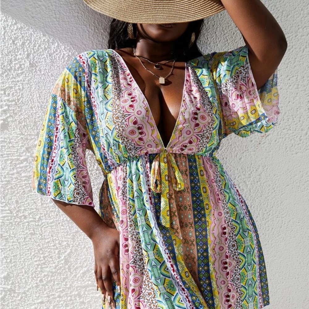 Beach/Pool Coverup - Multicolor Print - Picture 13 of 15